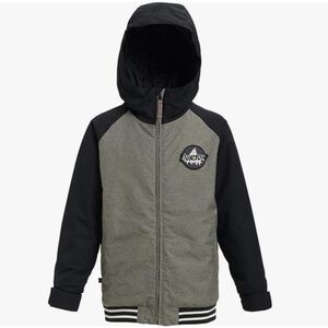 Burton Big Boy's Game Day Jacket Youth XL 18 years gray black ski snowboard
